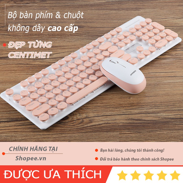 [ TẶNG KÈM PIN ] Combo Bộ Bàn Phím Và Chuột Không Dây Cao Cấp N520