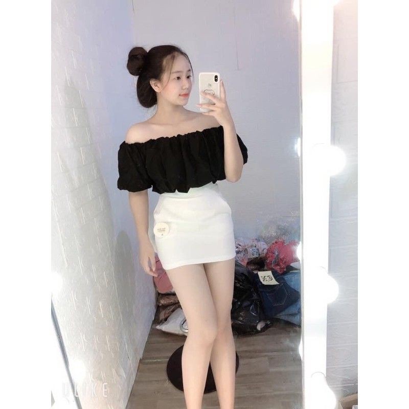 áo kiểu tay bồng croptop | BigBuy360 - bigbuy360.vn