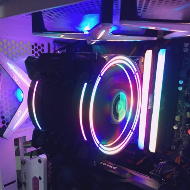 Tản nhiệt khí CPU chính hãng ALSEYE 6 ống đồng 2 fan RGB newbox