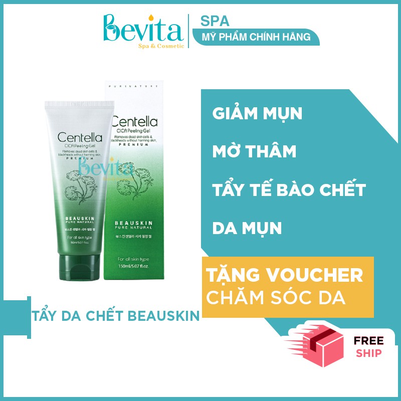 Tẩy da chết dành cho da mụn Beauskin Centella Cica Peeling Gel 150ml - Bevita