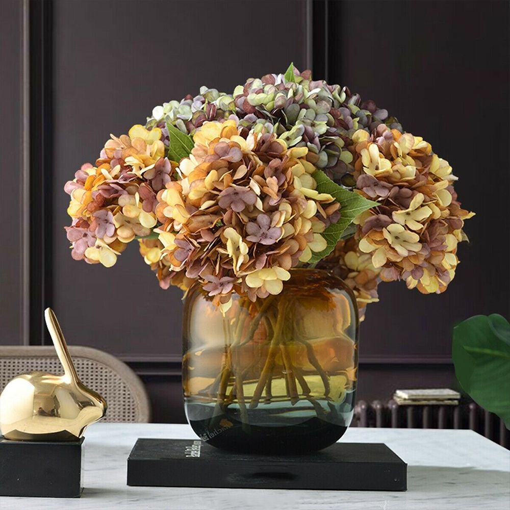 CONOPERY Cành hoa cẩm tú cầu giả có 6 bông bằng lụa dùng trang trí nhà cửa / tiệc cưới diy