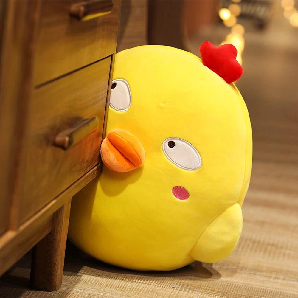 Đồ Chơi Nhồi Bông Hình Chú Gà Vàng Nhỏ Nhắn Mềm Mại Trang Trí Phòng Ngủ