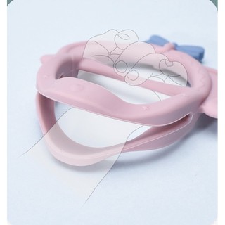 Tặng hộp đựng bằng nhựa - Gặm nướu silicon đeo tay minan chống rơi