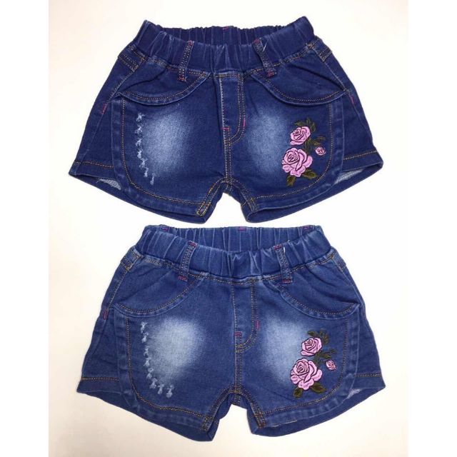 Quần short jean bé gái