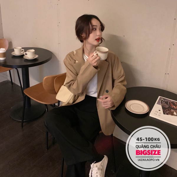 BIGSIZE Nữ (45-100kg) Áo khoác vest blazer nữ mỏng dáng rộng màu sắc đơn giản thanh lịch  - Phong cách Hàn Quốc | BigBuy360 - bigbuy360.vn