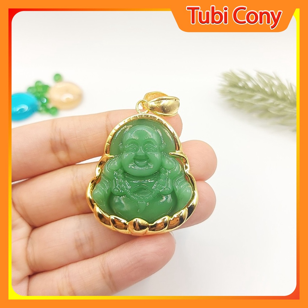 Mặt Dây Chuyền Phật Di Lặc Phật Màu Xanh 055RDX1.180622 - Mang đi chơi, đi tiệc rất đẹp