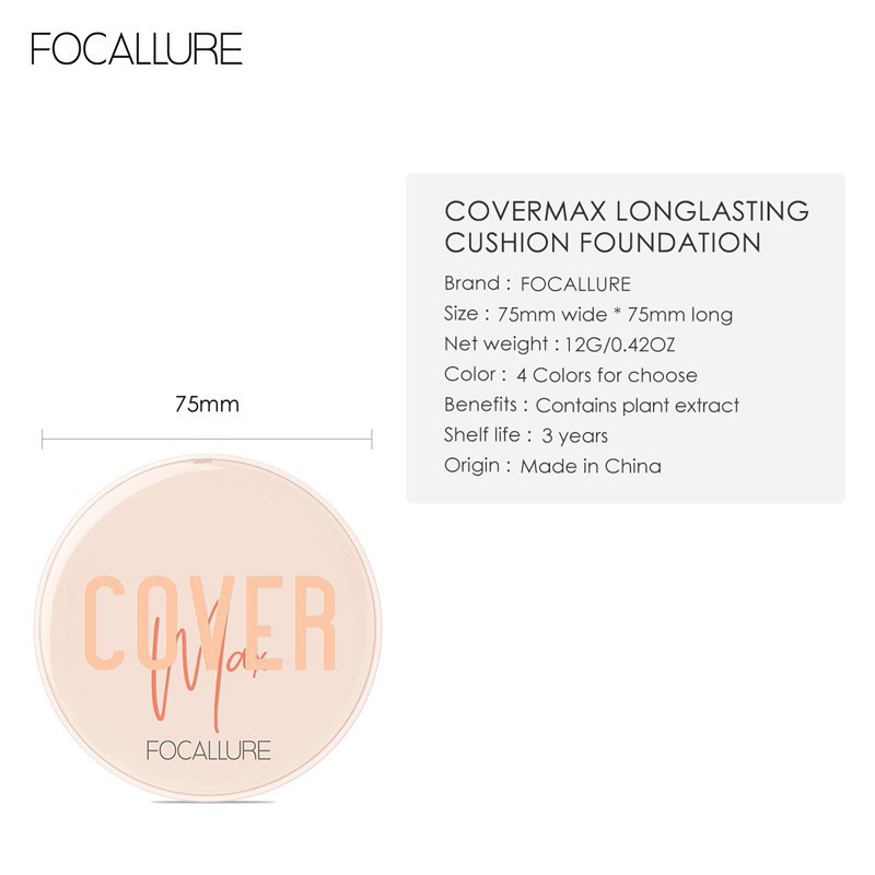 Phấn Nước BB Focallure Dưỡng Ẩm Màu Mịn Cho Làn Da Đẹp Tự Nhiên 12g | BigBuy360 - bigbuy360.vn