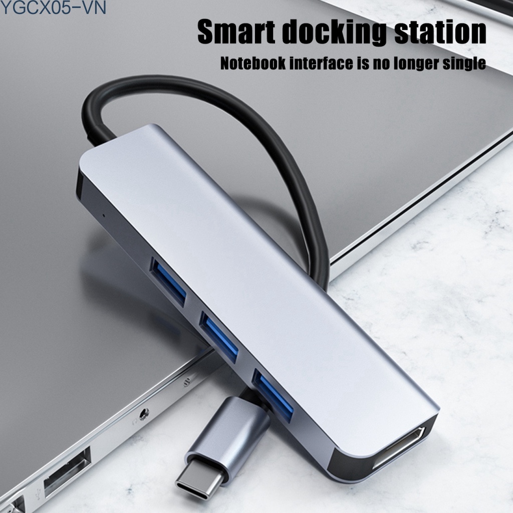 Bộ Chuyển Đổi Usb C Sang 4k Hdmi 4 Trong 1 Tốc Độ Cao 5gbps Usb 3.0 Hub Cho Laptop | BigBuy360 - bigbuy360.vn