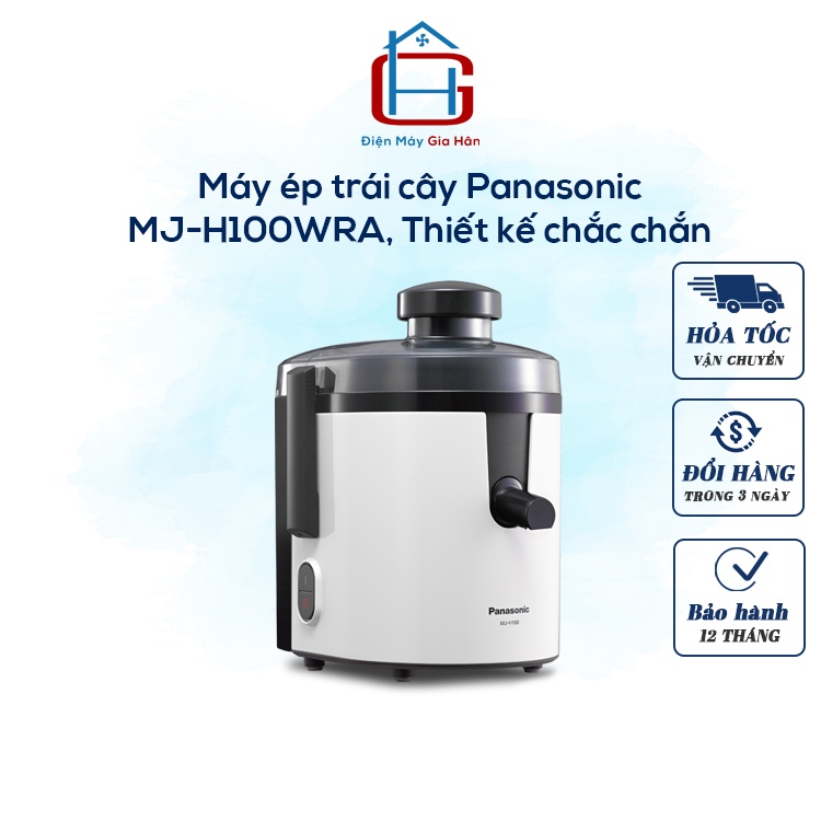 Máy ép trái cây Panasonic MJ-H100WRA - Thiết kế chắc chắn, chạy êm, hàng chính hãng bảo hành 12 tháng trên toàn quốc