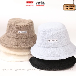 Mũ bucket lông cừu ❤️ Nón tai bèo vành cụp lông cừu phong cách Ulzzang thời trang siêu hot