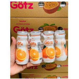   Siêu Hot  Lốc 4 chai sữa chua uống Gotz vị Cam 110ml 