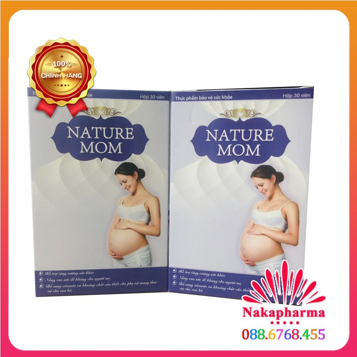 ✅ Nature Mom – Bổ sung vitamin và khoáng chất, tăng cường sức đề kháng cho người mẹ mang thai và cho con bú, bà bầu