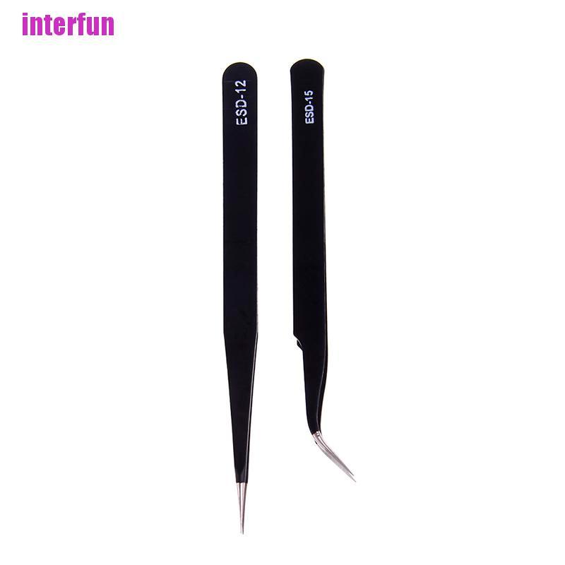 Set 2 Kẹp Inox Chống Tĩnh Điện Đa Năng Tiện Lợi