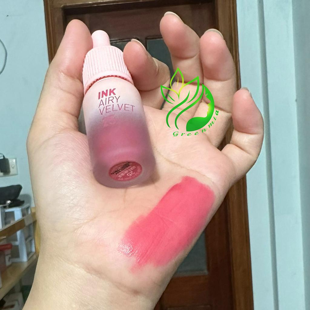 Son Ink Airy 25 Zazzy Peach Hồng Đào Cánh Sen Kem Lì Peripera Ink Airy Velvet Lip Tint 4g