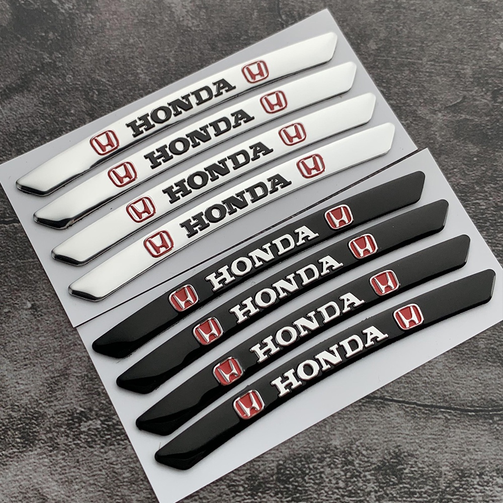 4 chiếc Xe hơi Huy hiệu Nhôm Hình dán trung tâm bánh xe Honda Hình dán trang trí vành Đối với Civic Accord City CRV Hrv Jazz CBR VTX VFR