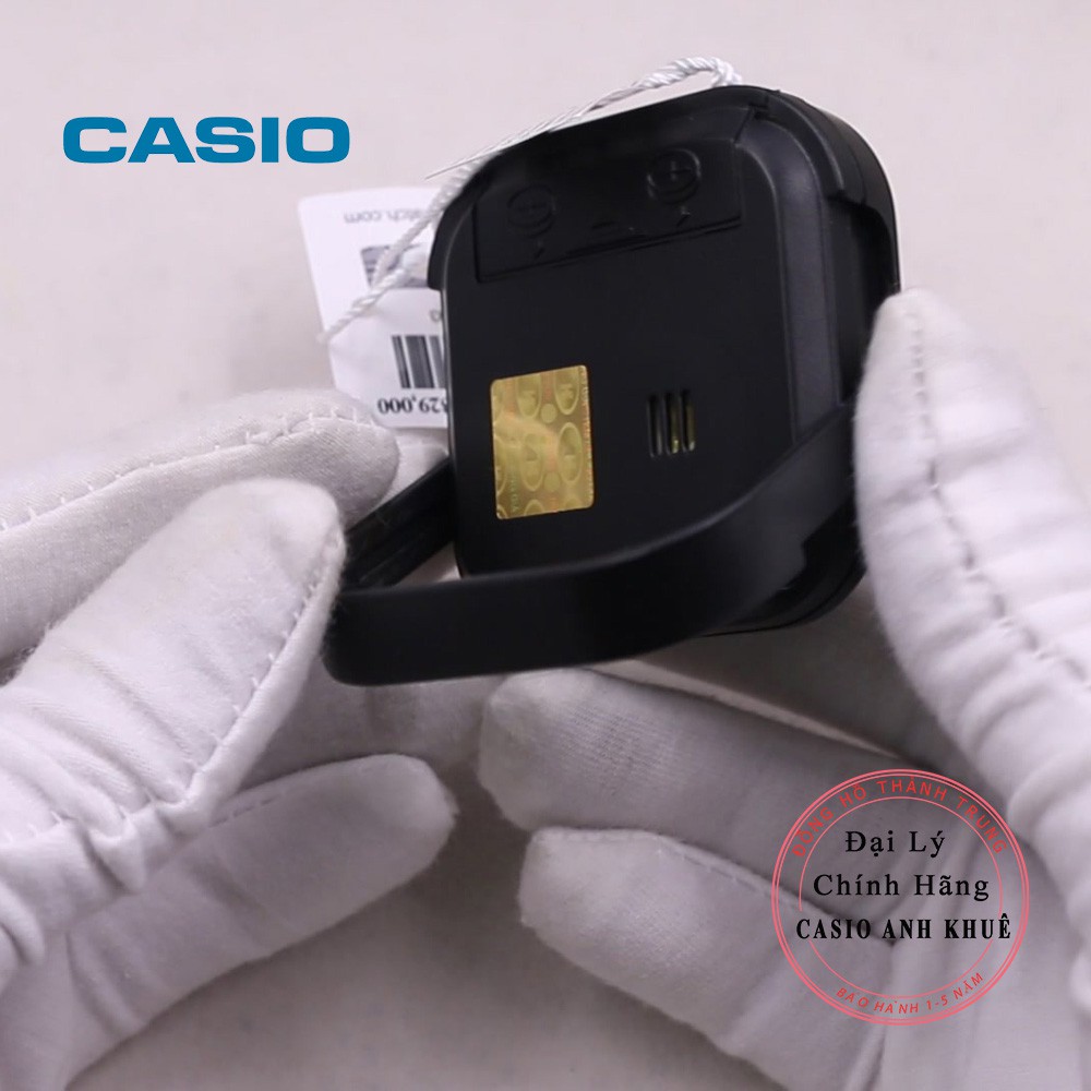 Đồng hồ báo thức du lịch - để bàn điện tử Casio PQ-30B-1DF màu đen 6X6cm