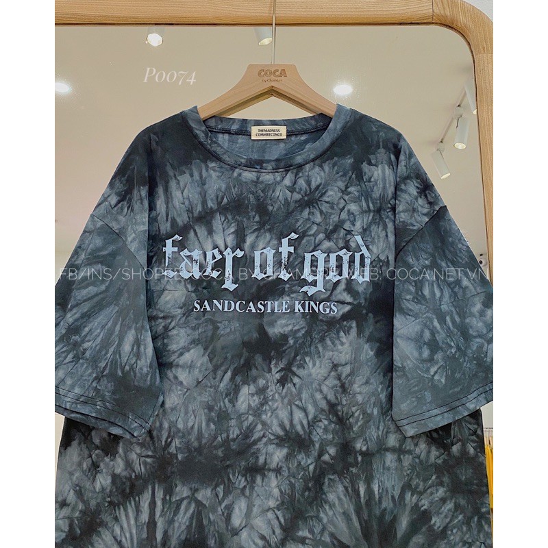 [P0074]🎴 Áo thun áo phông loang form rộng unisex FAER OF GOD vải cotton mỏng mát (Có sẵn/ảnh thật) | BigBuy360 - bigbuy360.vn