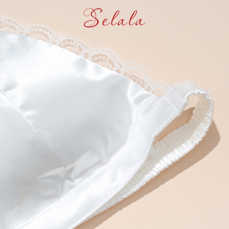 Áo Bra Selala Phi Lụa Đệm Mỏng Dây Chun Viền Ren Sexy Thu Hút BR05