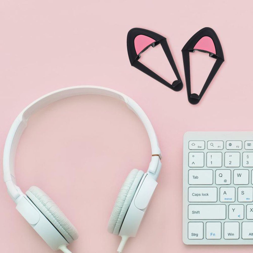 Phụ kiện bảo vệ gắn tai nghe Bluetooth bằng silicon mềm hình tai mèo dễ thương nhiều màu sắc