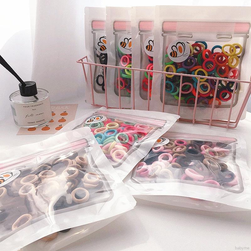 Dây cột tóc cao su co giãn tốt nhiều màu sắc kẹo ngọt phong cách Hàn Quốc dành cho bé gái