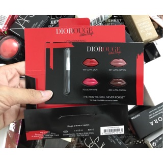 Bảng sample son Dior 4 màu kèm cọ