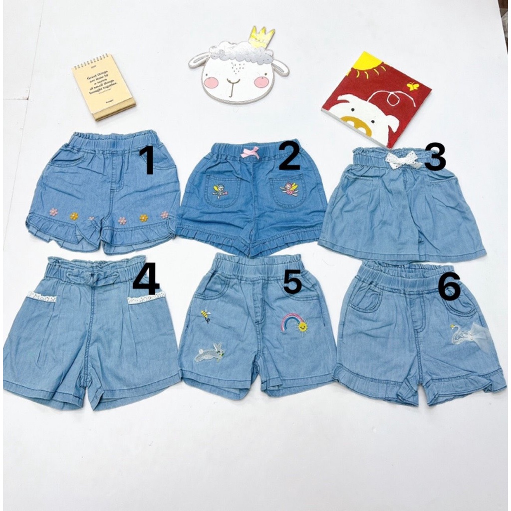 ❤️ Quần short bò mềm các mẫu bé gái 2-8 tuổi