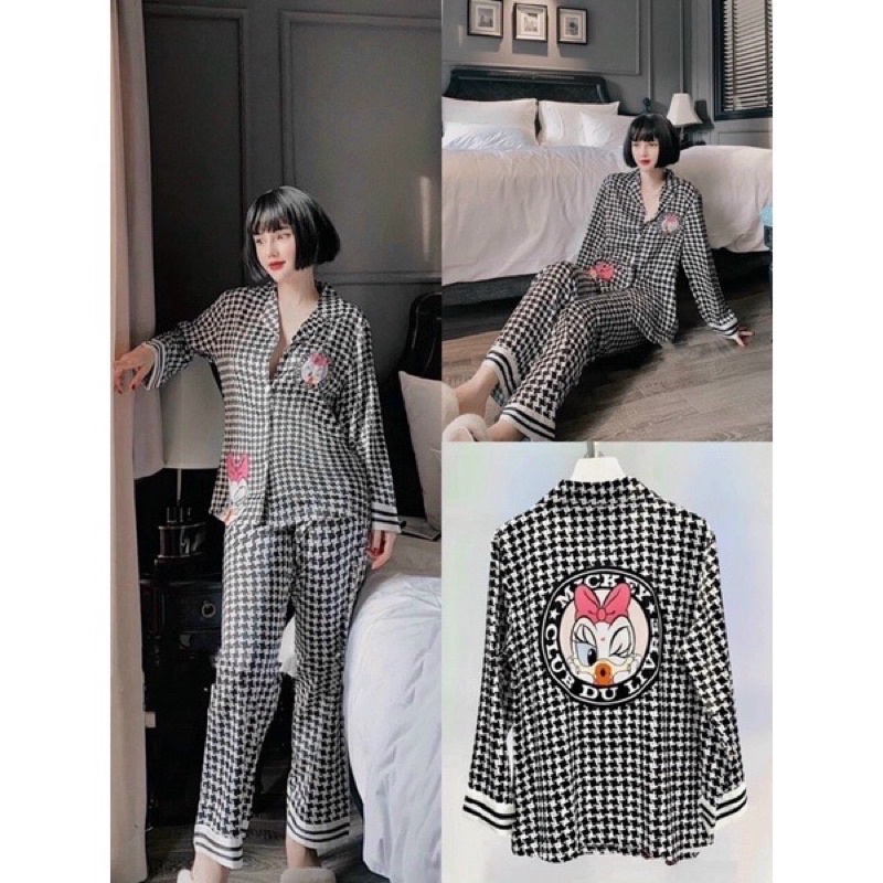BỘ PYJAMA LỤA DÀI  CAO CẤP QC