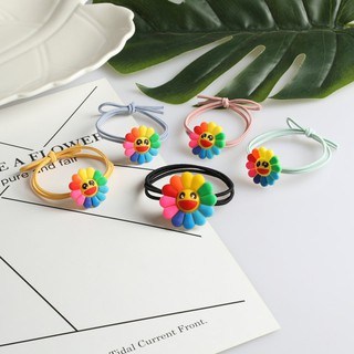 Set 100 Dây Thun Cột Tóc Hoa Mặt Trời Đẹp Dễ Thương (Giá Sỉ Siêu Rẻ)