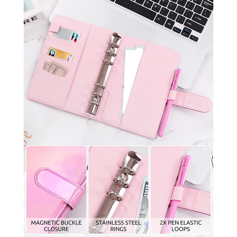 Set sổ còng theo dõi chi tiêu kèm túi zip đựng tiền in sẵn