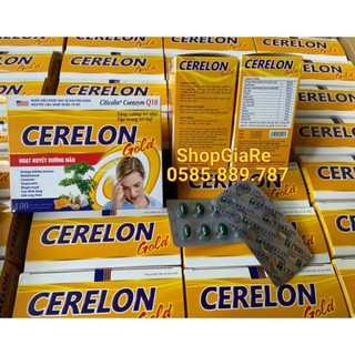 Viên uống Cerelon gold Giúp bổ sung dưỡng chất cho não hiệu quả viên uống hoạt huyết dưỡng não hộp 100v