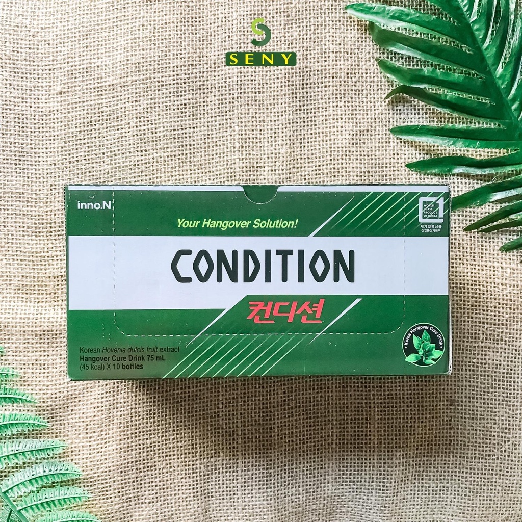 Nước giải rượu bia Hàn Quốc Condition 75ml hỗ trợ giải độc làm mát gan hộp 10 chai