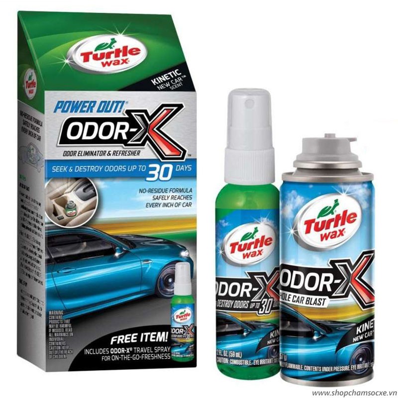 Bộ đôi khử mùi ô tô Turtle Wax Power Out 2 Odor-X
