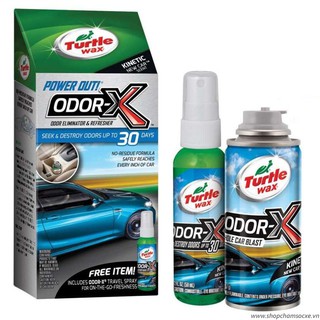 Bộ đôi khử mùi ô tô turtle wax power out 2 odor-x