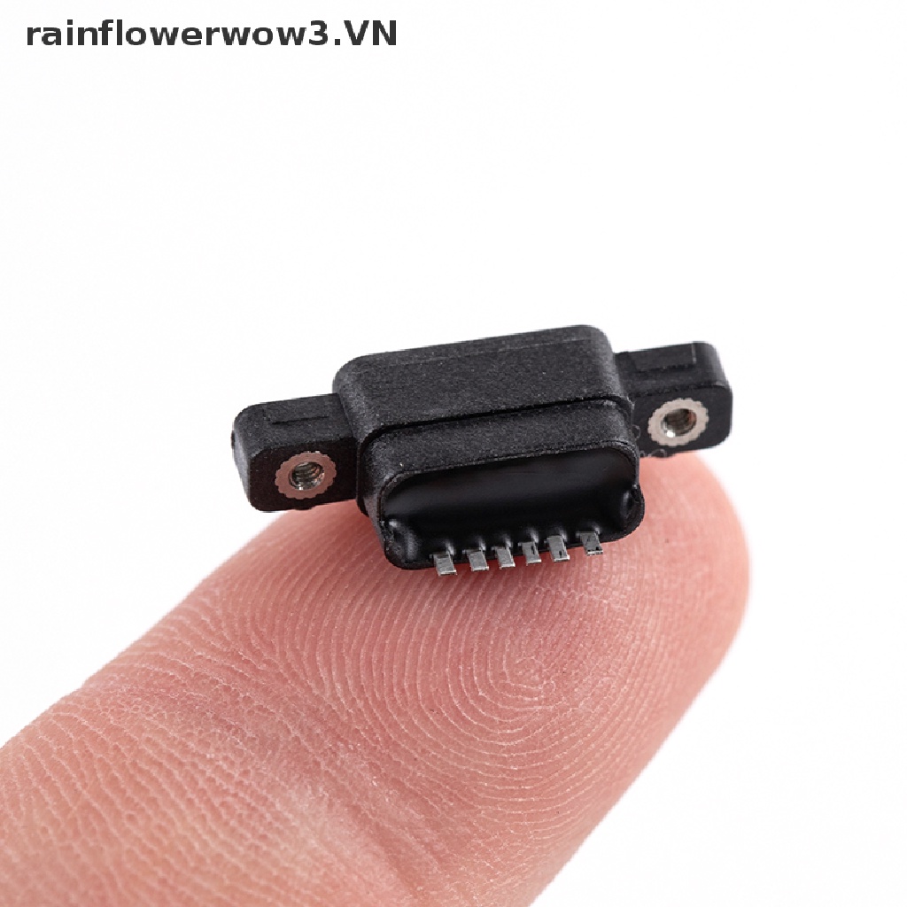 Bộ 2 Ổ Cắm Usb 3.1 Type-C 6 Pin SMD DIP Cho Cổng Sạc Nhanh PCB DIY