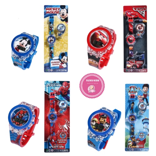 Đồ hồ trẻ em, đồng hồ bé trai người nhện, đội chó cứu hộ pawpatrol, mcqueen, micky cho bé trai từ 1 đến 10 tuổi