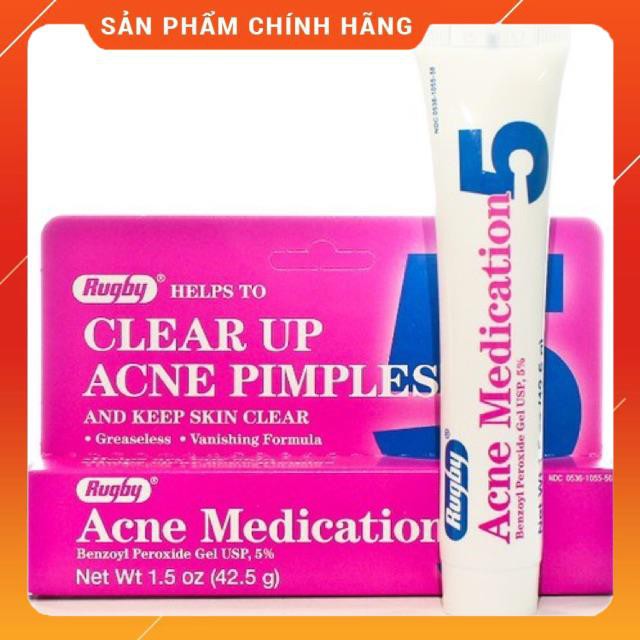 [Hàng Xịn] KEM TRỊ MỤN BỌC CHO DA NHẠY CẢM - RUGBY ACNE MEDICATION GEL BENZOYL PEROXIDE 5% - RUGBY 5