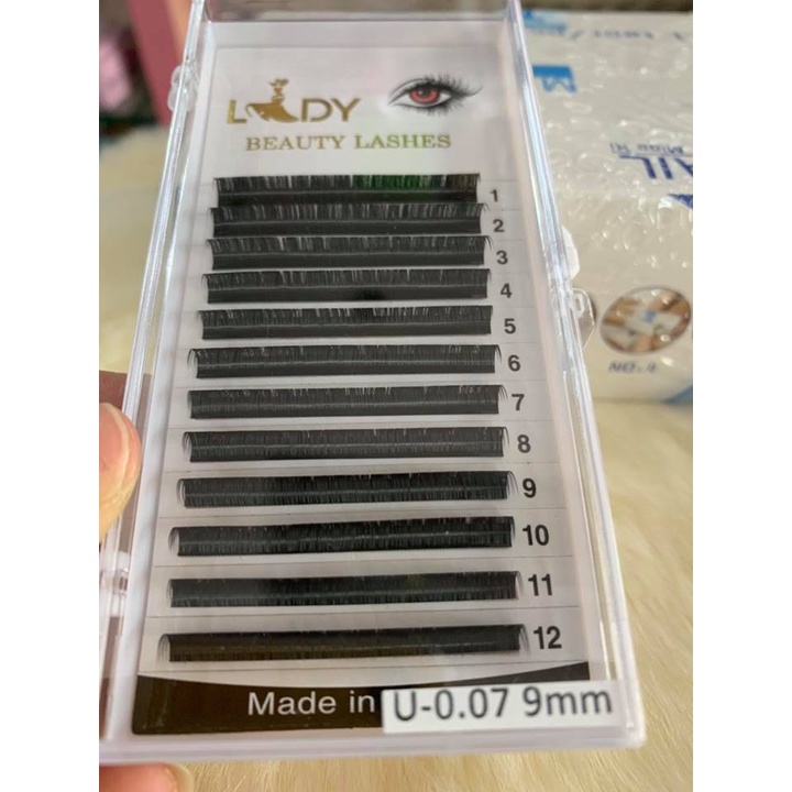 Mi Khay Lady Độ Cong CC  Volumn Classic Tạo Fan Nối Mi Đủ Các Độ Dày Dài - Lẻ 1 Khay