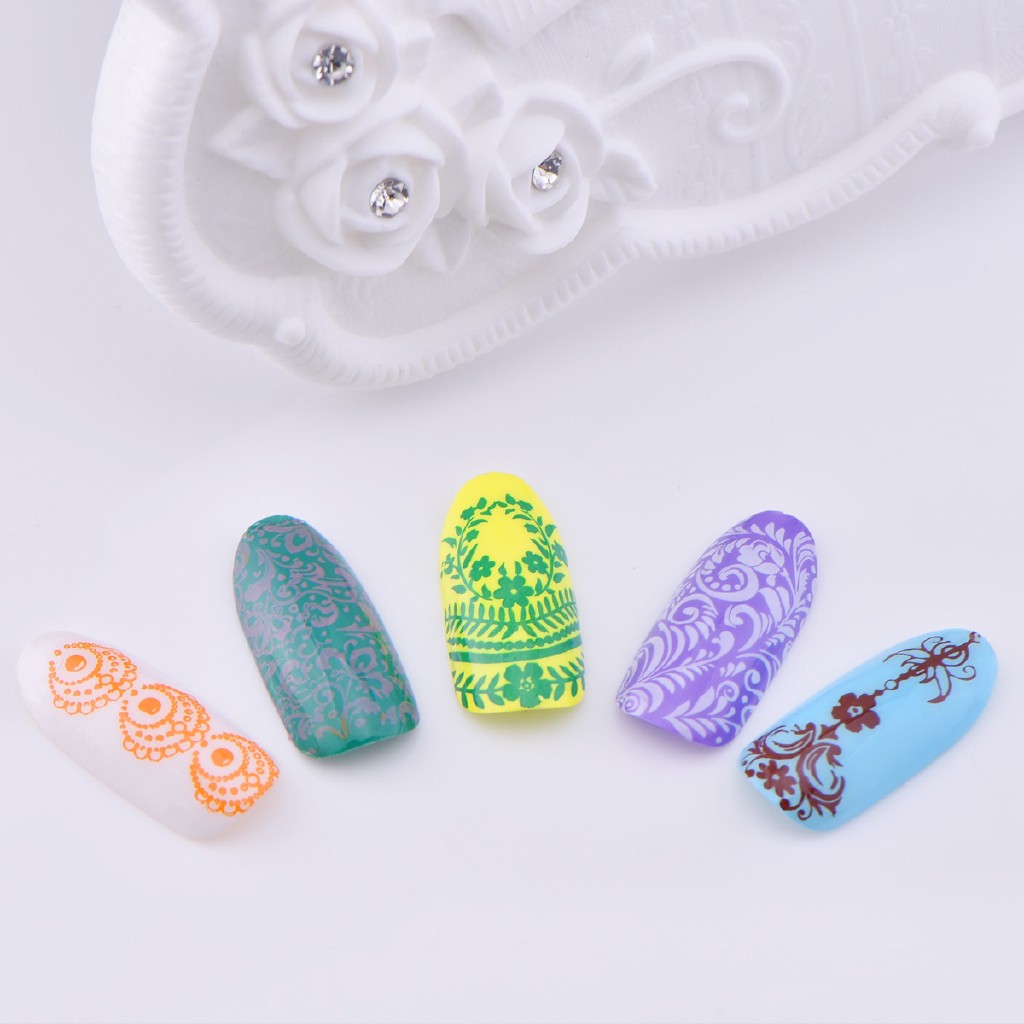 [Hàng mới về] Khuôn trang trí móng tay họa tiết cây cối nghệ thuật xinh xắn