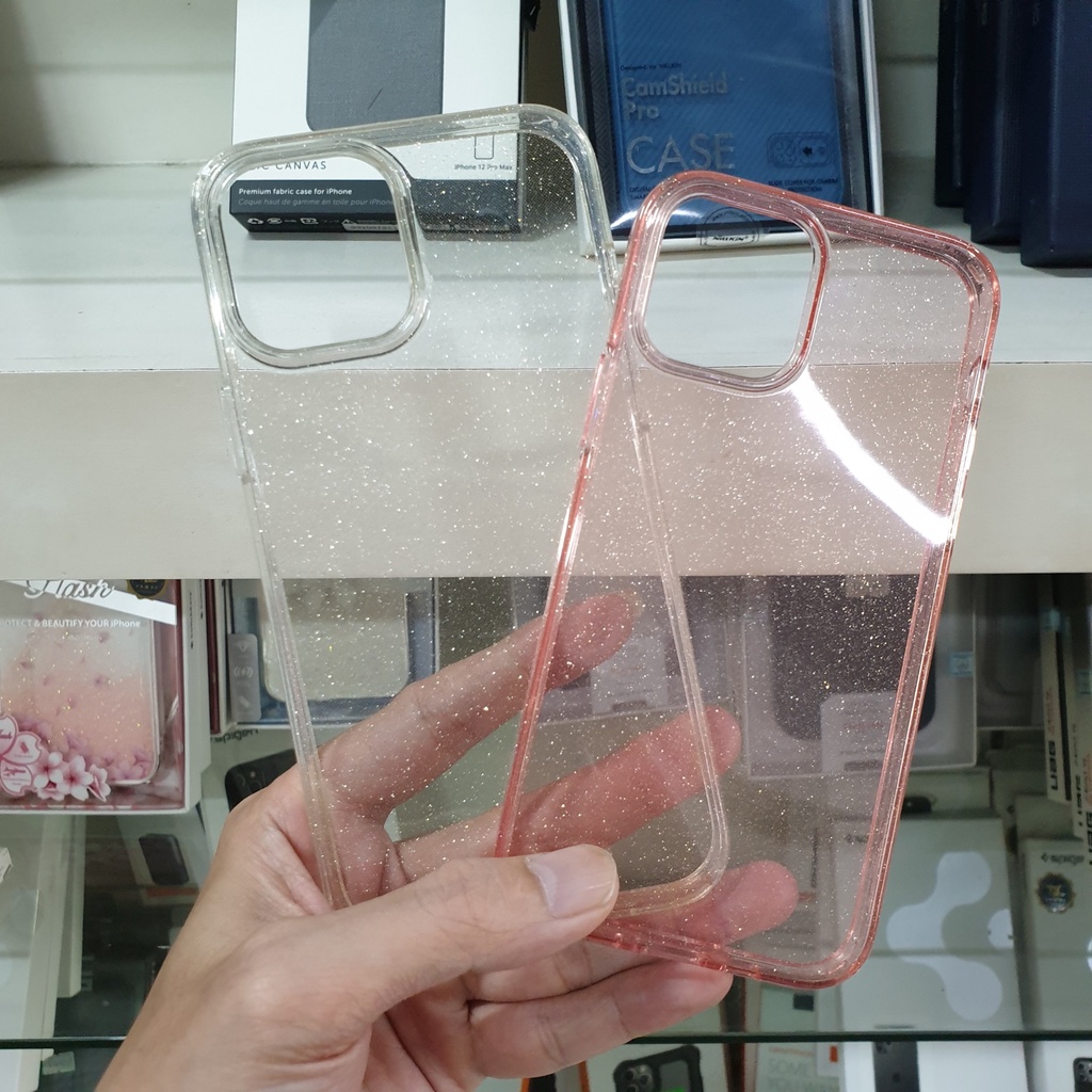 Ốp lưng IP 12 Pro Max / 12 / 12 Pro Spigen Liquid Crystal Glitter, lấp lánh kim tuyến