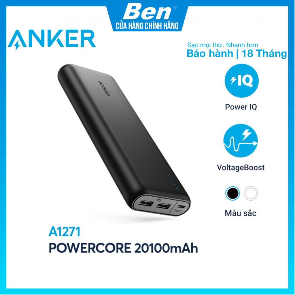 Pin sạc dự phòng ANKER PowerCore 20100mAh - A1271