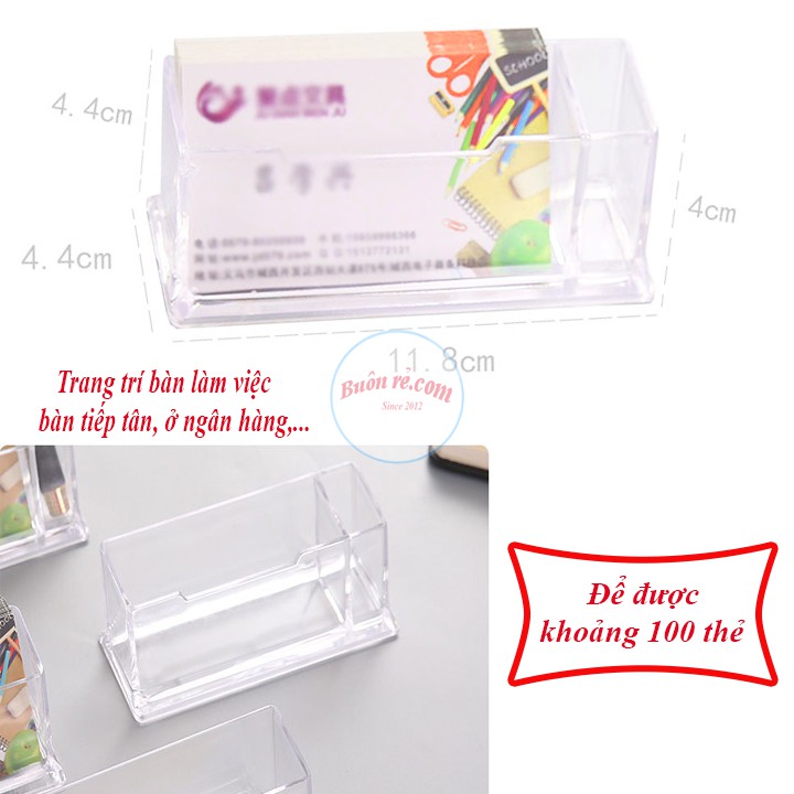 Hộp nhựa trong suốt đựng name card tiện dụng 01082 Buôn Rẻ