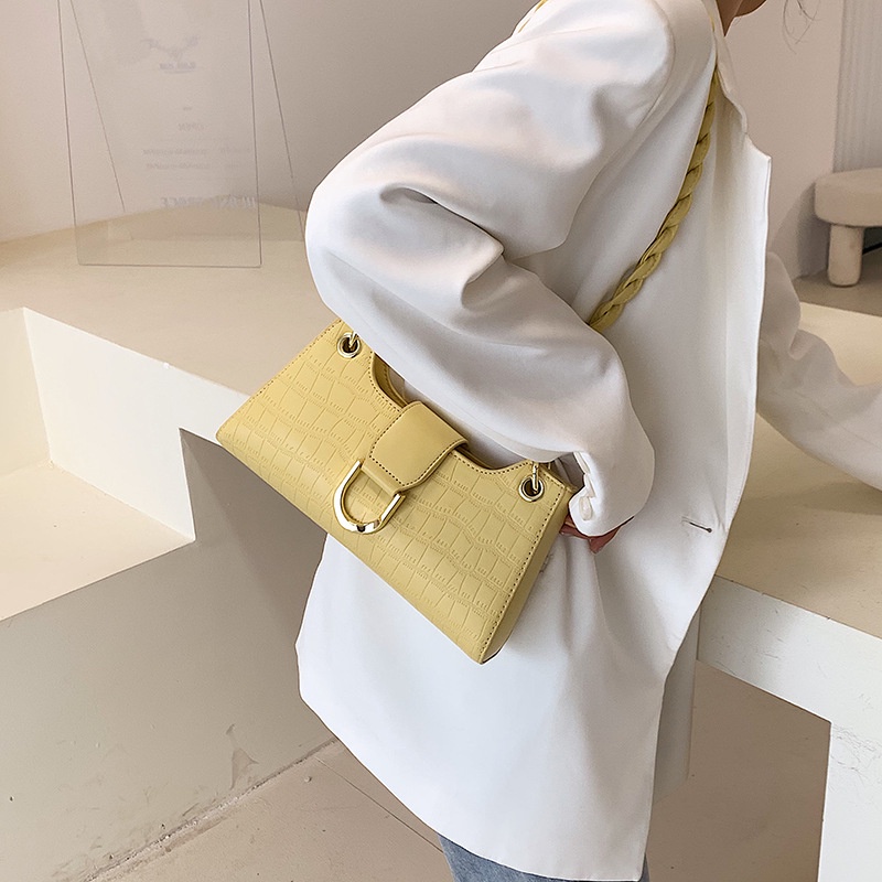 Túi Đeo Vai Họa Tiết Da Cá Sấu Thời Trang Mùa Hè Pháp Cho Nữ 2021