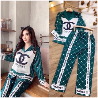 Bộ pijama dài tay 4D lụa satin cao cấp