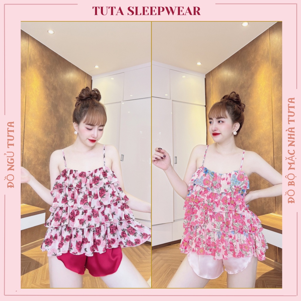 Đồ ngủ nữ sexy bộ lụa mặc nhà bigsize chất liệu cao cấp thoáng mát.