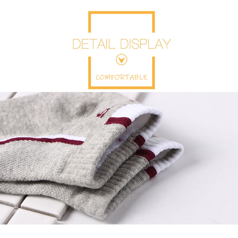 Tất thuyền cổ thấp ngang mắt cá 100 cotton phối lưới màu trơn chống trượt cho nam chơi bóng rổ/ thể thao
