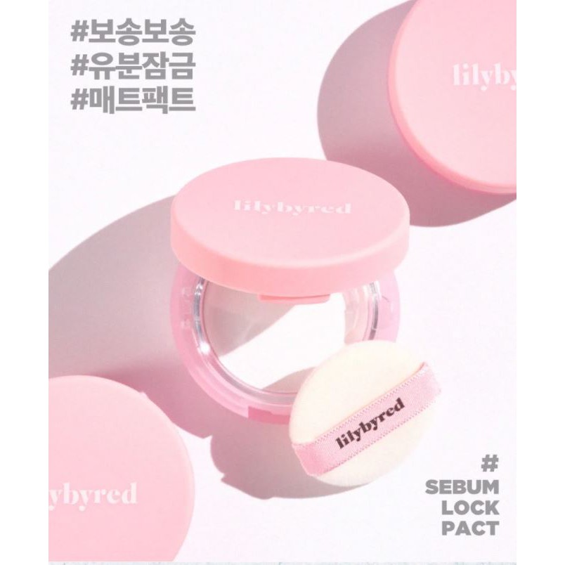 Phấn Phủ Dạng Nén Kiềm Dầu Hiệu Quả, Cho Làn Da Mịn Màng Lilybyred Sebum Lock Pact 5.5g