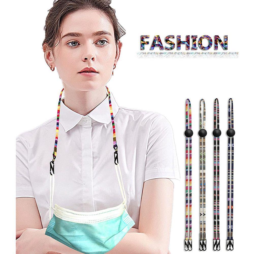 Dây Đeo Cổ Gắn Mắt Kính Bằng Nylon Họa Tiết Thổ Cẩm Có Thể Điều Chỉnh Chống Thất Lạc Cho Nam Nữ