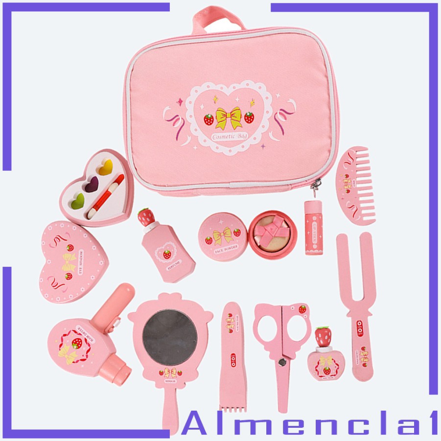 Bộ Đồ Chơi Trang Điểm 12 Món Bằng Gỗ Almencla1 Cho Bé Gái