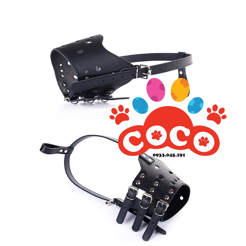 Rọ mõm cho chó bằng da đẹp (màu xanh dương)