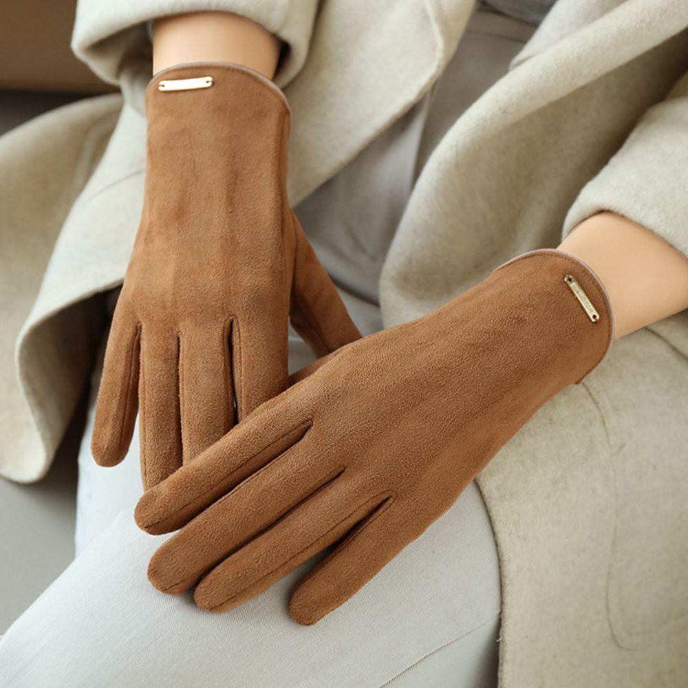 Găng Tay Da Lộn Giữ Ấm Cảm Ứng Màn Hình Cho Nam